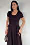 Gülseli Women's Square Neck Half Sleeve Dress - 3