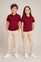 Children's Unisex 2-Pack Polo Collar Short Sleeve School T-Shirt 100% Cotton 2-14 Years