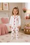 100% Cotton Long Sleeve Buttoned Cherry Patterned Back Printed Soft Textured Bottom Top Girls Boys Unisex Baby Pajama Set