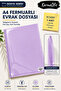 Lilac A4 Zippered Document Folder Document Storage File with Color Options