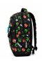 Satin Fabric Embroidered Four-Compartment Orthopedic Four-Compartment School Bag with Pen Holder and Thermos Lunch Bag 3 School Set'Boom' - 4