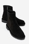 Parfonel Women's Genuine Leather Zippered Boots Black Suede