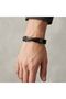 Minimalist - Black Genuine Leather Twisted Design Men's Bracelet - 2