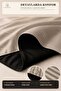 Double Sided Cotton Duvet Cover Set Striped-Solid Black 200X220Cm +2 Pillowcases 3 Pieces Without Sheets - 4