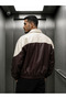 New Season Men's Quilted Oversize Bomber Leather Jacket - 5