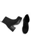 Women's Non-Slip Ready-Sole Zipper Detailed Black Suede Thick Heeled Boots - 5