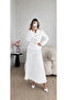 Pleated Belted Jacket Skirt Double Blazer Set - 5