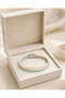 Élanor Mint & Ivory Double Row Leather Men's Bracelet – Stylish Design with Metal Lock - 3