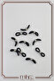 10 Pieces (5 Pairs) - Glasses Elastic, Glasses Mount, Glasses String Mount. 20mm Transparent + Nickel - 2