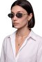 Line Black Color Oval Women's Sunglasses |   48 Ekartman Uv400 Protected - 2