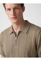 Esvab • Modern & Distinctive Devrik Roba Collar Soft Touch Men's Knitwear T-Shirt - 4