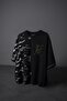 Men's Black Semantic Decay Print Oversize Tshirt - 3