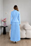 Pleated Belted Jacket Skirt Double Blazer Set - 4
