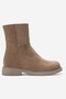 Zarolin Women's Genuine Leather Zippered Boots Mink Suede - 2
