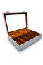 Luxury 10-Slot (5+5) Leather Exterior and Velvet-Lined Interior Watch and Glasses Storage Box Size (34X24X8) - 4