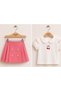Summer Collar Detailed Shorts and Skirt Set for Girls