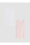 Round Neck Girls' Undershirt 2-Pack (W6)