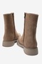 Zarolin Women's Genuine Leather Zippered Boots Mink Suede - 3