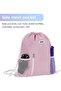 Wandve Drawstring Sports Backpack with Shoe Compartment, Waterproof Drawstring Backpack for Women and Men - 4