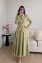 Gold Single Button Notched Lapel Jacket and Trousers Double Blazer Suit - 3