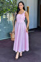 Gülseli Shoulder Tie Patterned Dress - 2