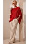 Silvery Summer Women's Asymmetric Transparent Knitwear Cape Shawl Poncho Top - 2