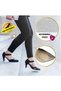 1 Pair, Stiletto, Leather, Heel, Insole, Does Not Slide the Foot Forward, Provides Metatarsal Support, Prevents Bunching, Inner Silicone Pad, Half Gel Insoles - 3