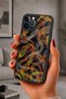 حافظة مقاومة للصدمات متوافقة مع هاتف iPhone 12 Pro Max مع حماية للكاميرا بنمط خطوط