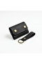 100% Genuine Leather Handmade Mini Card Holder and Keychain Set - Minimalist Unisex Wallet 6X9 cm