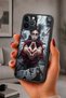 حافظة مقاومة للصدمات متوافقة مع هاتف iPhone 12 Pro Max مع حماية للكاميرا بنمط الدم