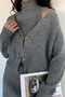 Gülseli Women's Gold Detailed Cardigan Combination Knitwear Dress - 3