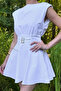 Women's Belt Detailed Midi Dress - 6