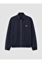 Xside Navy Blue Relax Fit Embroidered Men's Gabardine Shirt Jacket - 5