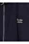Xside Navy Blue Relax Fit Embroidered Men's Gabardine Shirt Jacket - 6