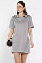 Polo Collar Double Sleeve Women's Dress - 2