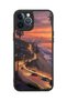 iPhone 12 Pro Max Compatible Sunset Pattern Shockproof Case with Camera Protection - 5