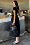 Women's Leather Belt Dress - 4
