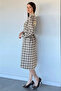 Women's Turtleneck Pleated Belted Dress - 4