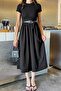 Women's Leather Belt Dress - 5