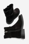 Zarponi Women's Genuine Leather Boots with Accessory Detail in Black Suede - 5
