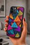 iPhone 12 Pro Max Compatible Triangular Pattern Shockproof Case with Camera Protection