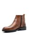 Men's Genuine Leather Boots - Fur-Lined, Cold and Water Resistant, Orthopedic, Non-Slip Sole Winter Shoes - 4