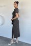 Women's Side Tie Polka Dot Dress - 5