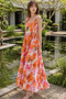 Gülseli Shoulder Tie Patterned Dress - 3
