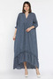 Women's Draped Dress with Undergarment Combination - 2