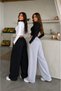 Sweatpants 2 Pieces Black Gray Wide Leg Comfortable Fit Plain Unisex - 4