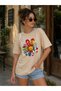 Unisex Printed Half Oversize T-Shirt Turkey World Flags Colorful Graphic Patterned Crew Neck Short Sleeve Casual T-Shirt - 2