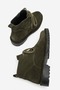 Partilla Women's Genuine Leather Lace-Up Boots Khaki Suede - 5