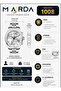 Sapphire glass with functionality, 10 atm water resistance, 24-month warranty, full stainless steel men's wristwatch 1008mr - 6