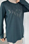 Stoned Tesettür Mother's Combed Cotton Blouse - 4
